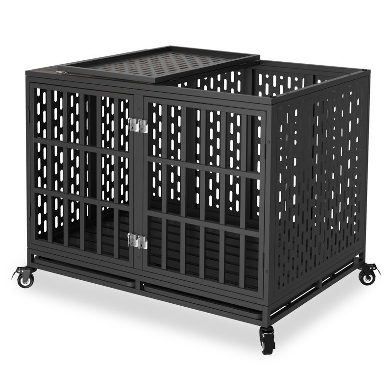 Tucker Murphy Pet Darrek Heavy Duty Dog Crate Kennel for High Anxiety Dogs Pet Cage Indoor Divider Included No